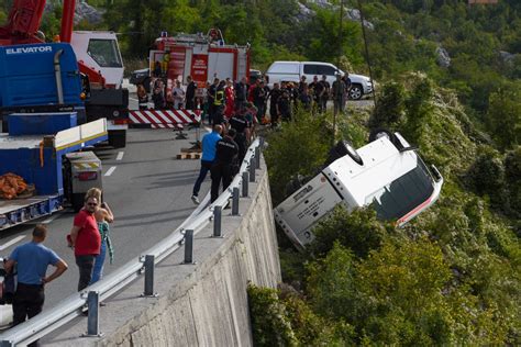 A bus plunges into a ravine in Montenegro, killing at least 2 and injuring several